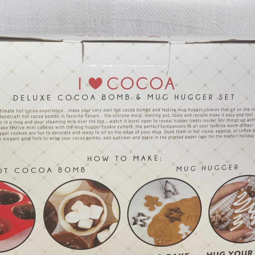 Handstand Kitchen I Love Cocoa Deluxe 50pc Cocoa Bomb and Mug Hugger Gift Set - Picture 13 of 16